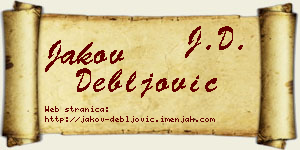 Jakov Debljović vizit kartica